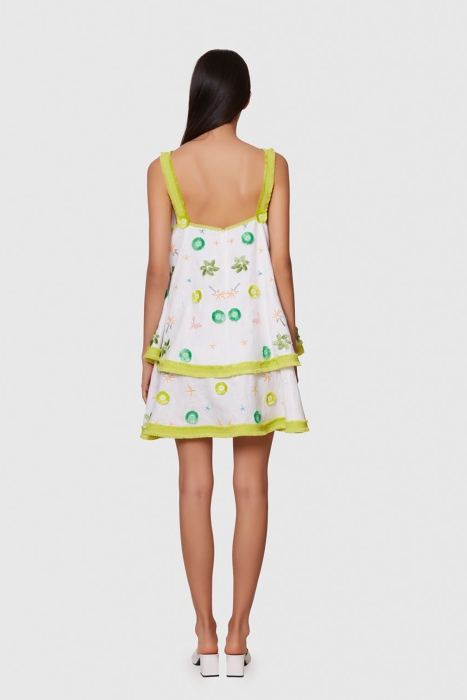 Gizia Colorful Embroidered Strappy Dress. 2