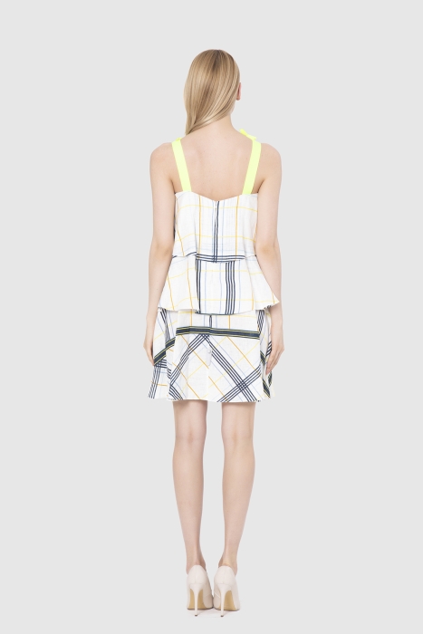 Gizia Plaid Linen Dress. 2
