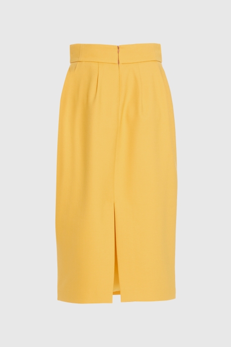 Gizia High Waist Yellow Pencil Skirt. 3