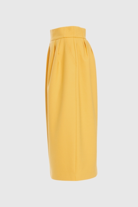 Gizia High Waist Yellow Pencil Skirt. 2