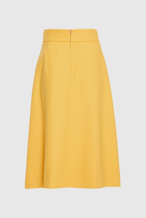 Gizia A Form Knee Length Yellow Skirt. 3