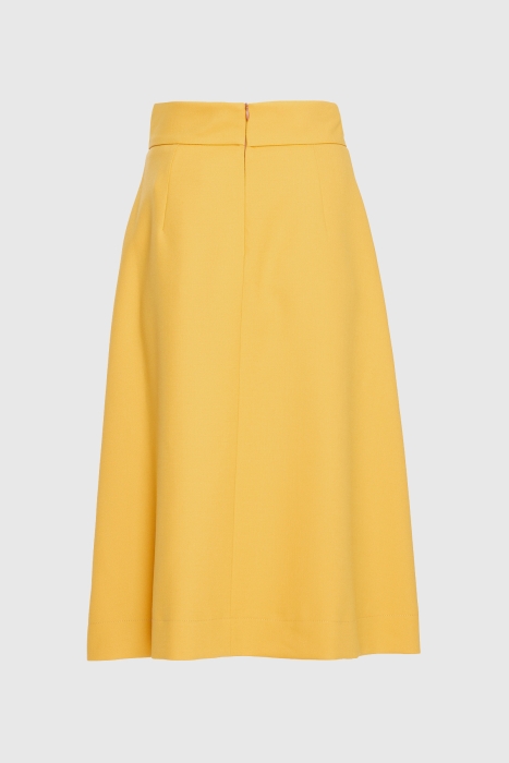 Gizia A Form Knee Length Yellow Skirt. 3 Gizia A Form Knee Length Yellow Skirt. 3