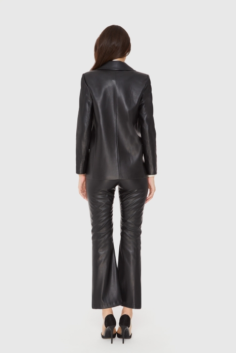 Gizia Black Leather Blazer Jacket. 3 Gizia Black Leather Blazer Jacket. 3