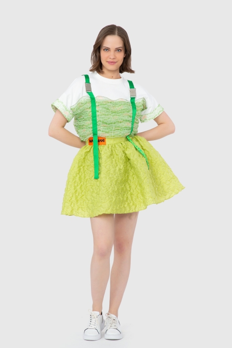 Gizia Embroidery Detailed Taffeta Pleated Skirt. 1 Gizia Embroidery Detailed Taffeta Pleated Skirt. 1