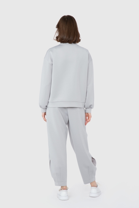 Gizia Embroidery And Pleat Detailed Sweatshirt. 3 Gizia Embroidery And Pleat Detailed Sweatshirt. 3