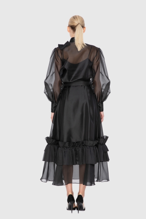 Gizia Ruffle And Embroidered Detailed Organza High Waist Skirt. 2 Gizia Ruffle And Embroidered Detailed Organza High Waist Skirt. 2
