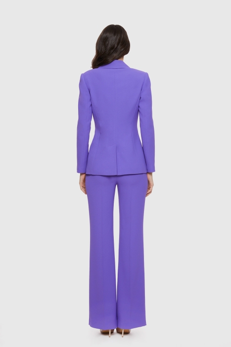 Gizia Double Breasted Closure Purple Crepe Suit. 3