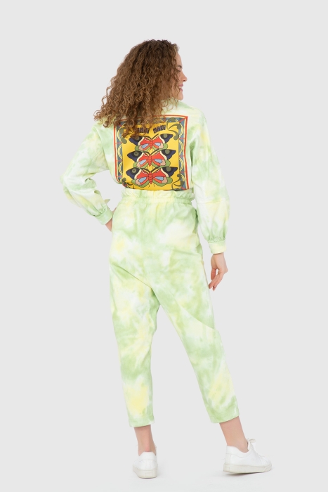 Gizia Printed And Tie-Dye Washed Jean Jacket. 3 Gizia Printed And Tie-Dye Washed Jean Jacket. 3