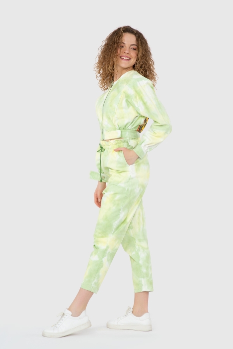 Gizia Printed And Tie-Dye Washed Jean Jacket. 2 Gizia Printed And Tie-Dye Washed Jean Jacket. 2