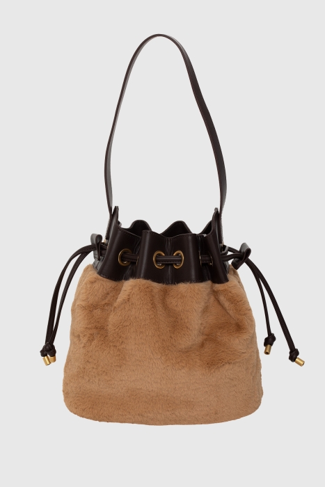 Gizia Brown Fur Bag. 1