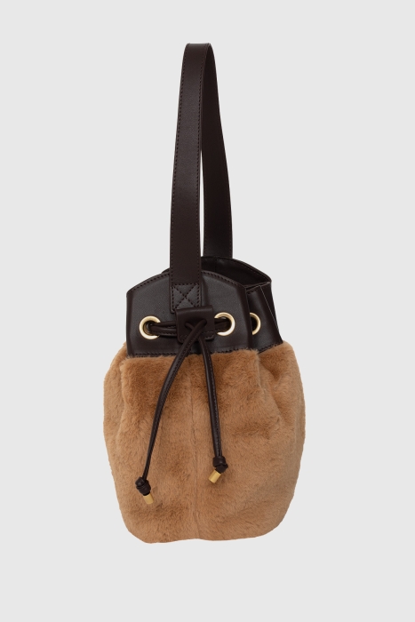 Gizia Brown Fur Bag. 2