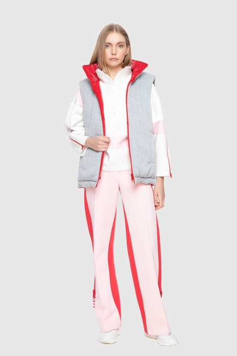 Gizia Red - Gray Double Sided Vest. 3