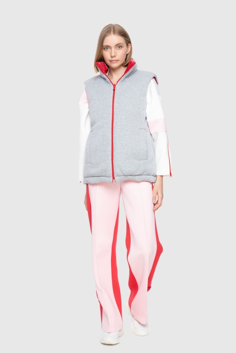 Gizia Red - Gray Double Sided Vest. 4