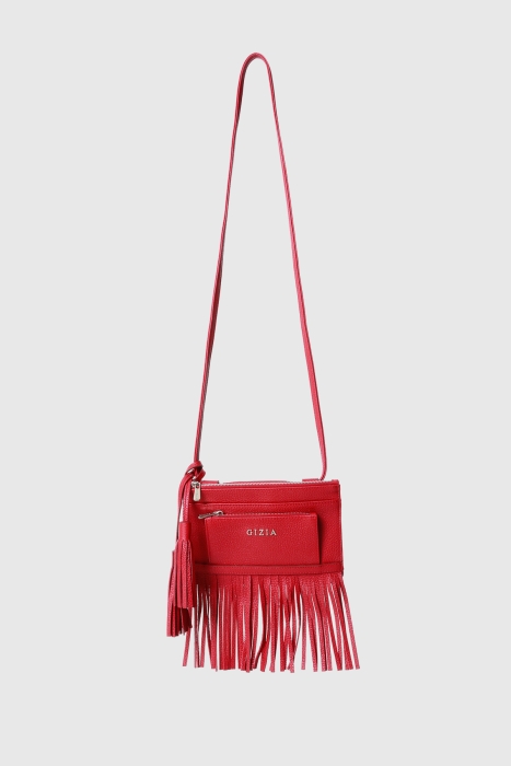 Gizia Tasseled Red Bag. 1