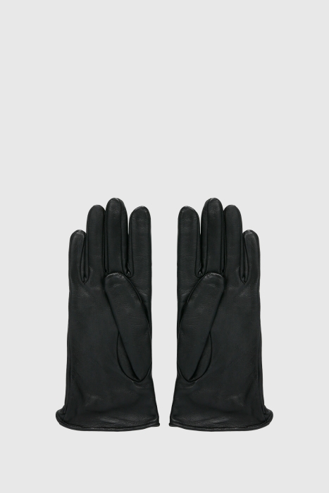 Gizia Embroidery and Embroidery Detailed Leather Gloves. 2
