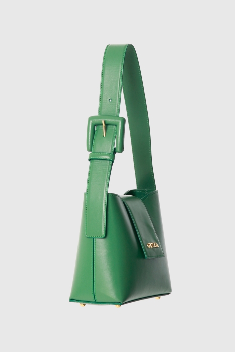 Gizia Logo Detailed Green Handle Bag. 2