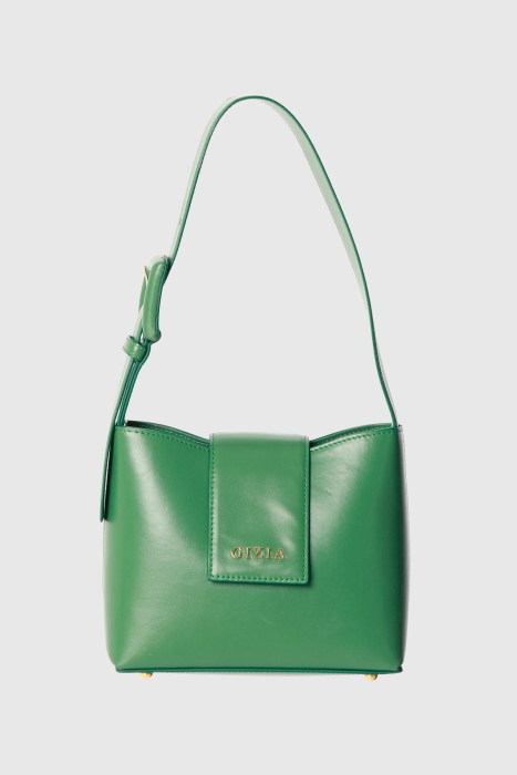 Gizia Logo Detailed Green Handle Bag. 1