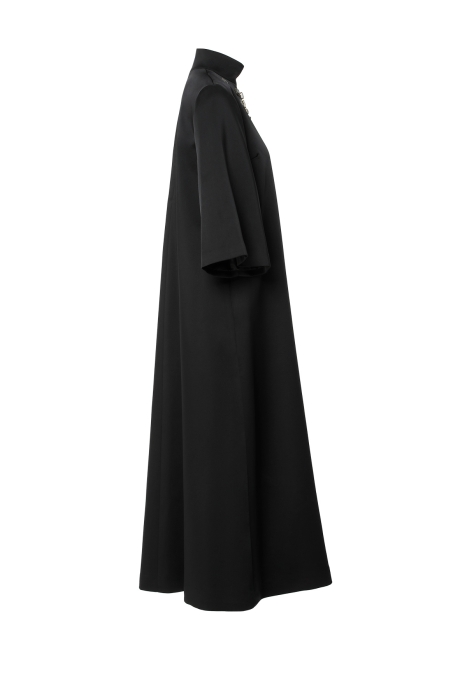 Gizia Embroidered Black Long Dress. 2