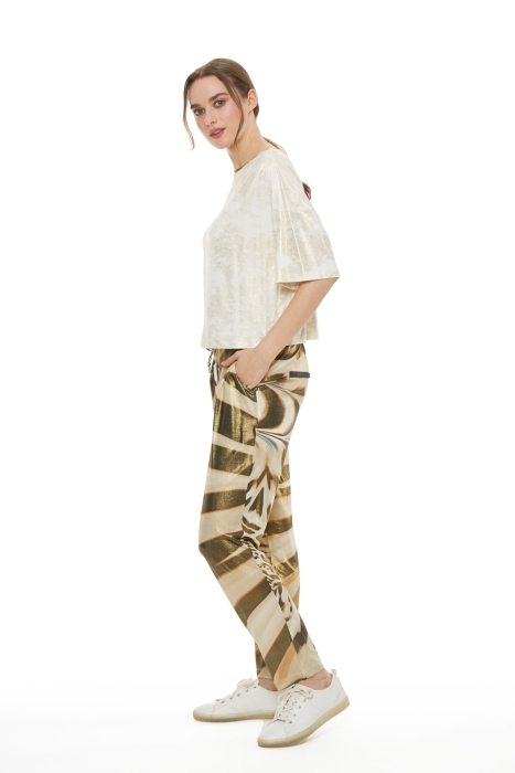 Gizia Brown Top And Pants Matching Set. 2