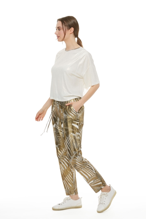 Gizia Patterned Jogger Pants Blouse Suit. 2 Gizia Patterned Jogger Pants Blouse Suit. 2