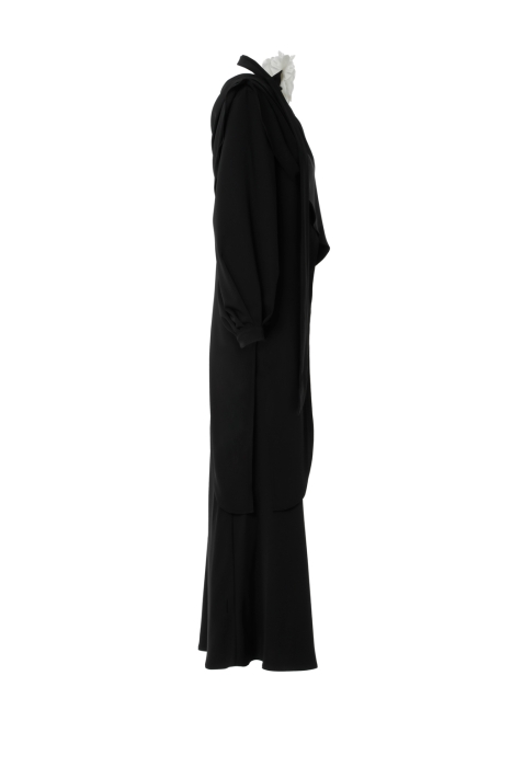 Gizia Black Suit with Floral Brooch. 2 Gizia Black Suit with Floral Brooch. 2
