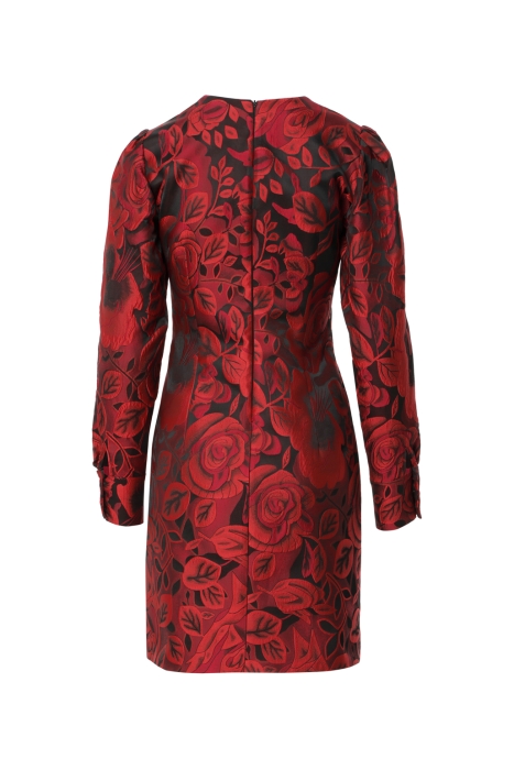 Gizia فستان قصير أحمر مزين بطبعة الزهور. 3