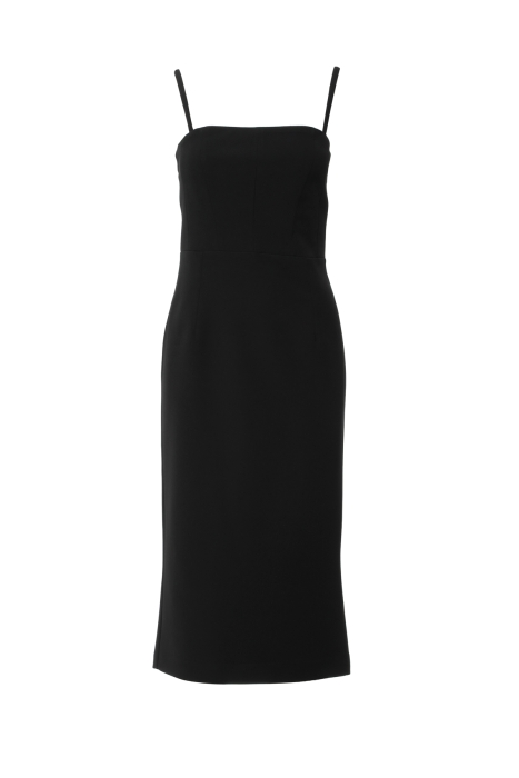 Gizia Askılı Siyah Midi Elbise. 1