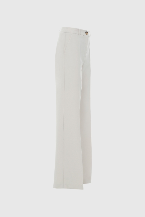 Gizia High Waist Beige Palazzo Pants With One Button. 2