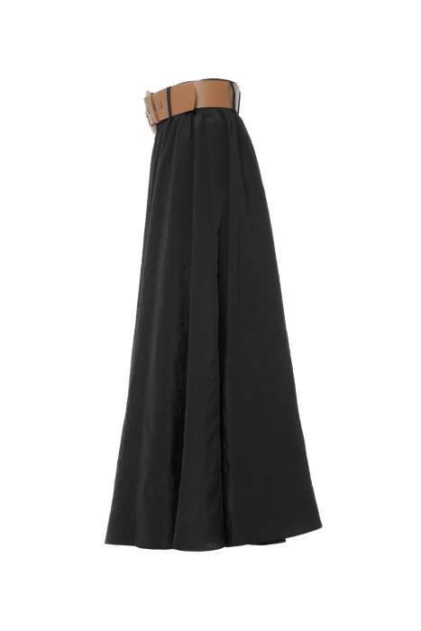Gizia Black Skirt With Button And Leather Belt. 2 Gizia Black Skirt With Button And Leather Belt. 2