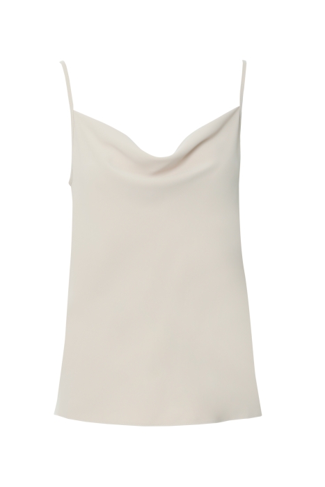 Gizia Beige Blouse With Cowl Neckline. 1 Gizia Beige Blouse With Cowl Neckline. 1