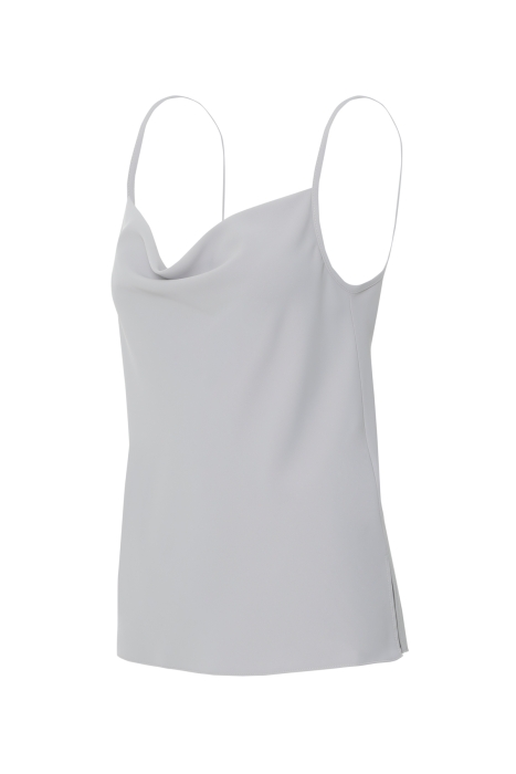 Gizia Grey Blouse With Cowl Neckline. 2 Gizia Grey Blouse With Cowl Neckline. 2