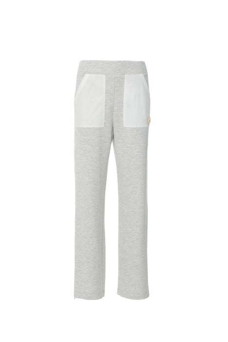Gizia Grey Trousers With Zig-Zag Stitch Trim On The Sides With Long-leg Zipper. 1