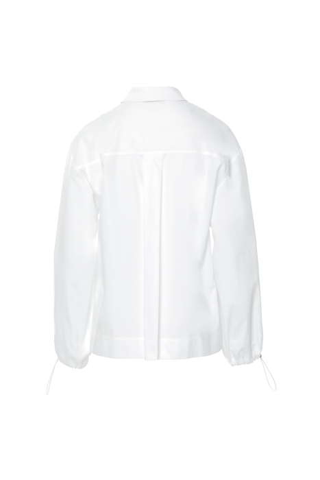 Gizia Asymmetric Embroidered White Shirt With Ruffle Detail. 3