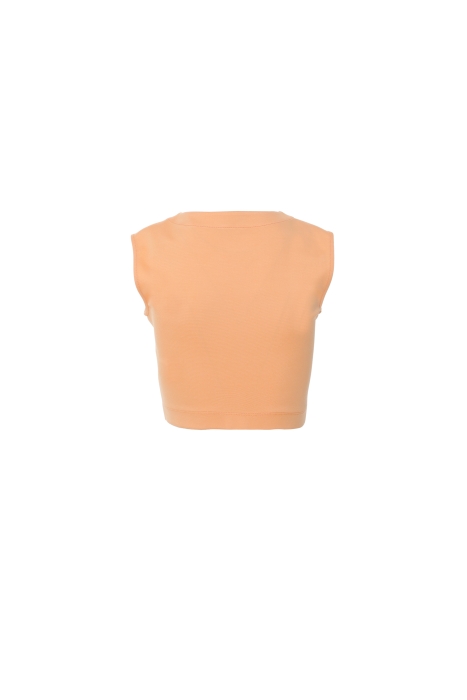 Gizia Salmon Short Blouse With Zipper And Star Detail. 3 Gizia Salmon Short Blouse With Zipper And Star Detail. 3