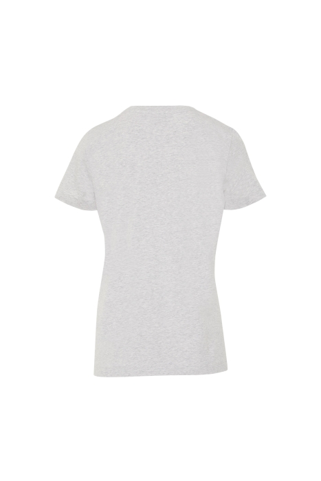 Gizia V-Neck Basic Grey Tshirt With Collar Embroidery Detail. 3