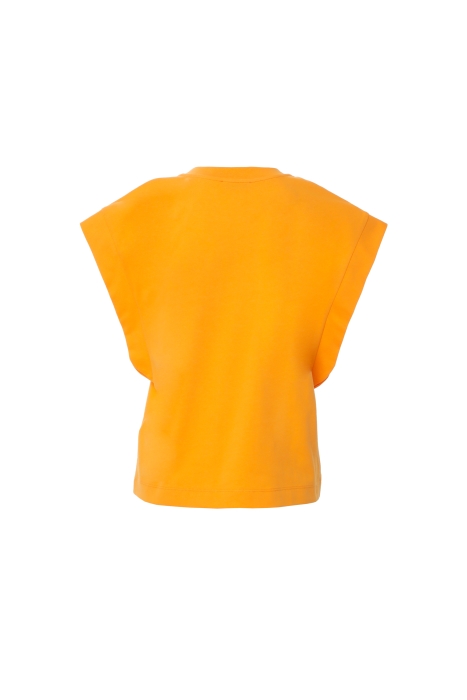 Gizia Orange Blouse With Embroidered Collar. 3