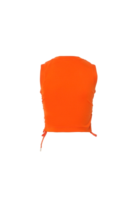 Gizia Orange Crop Singlet with Star Detail. 3