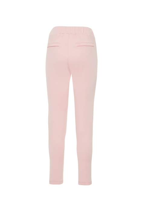 Gizia Rubber Waisted Pink Trousers With Metal Zipper Detail. 3