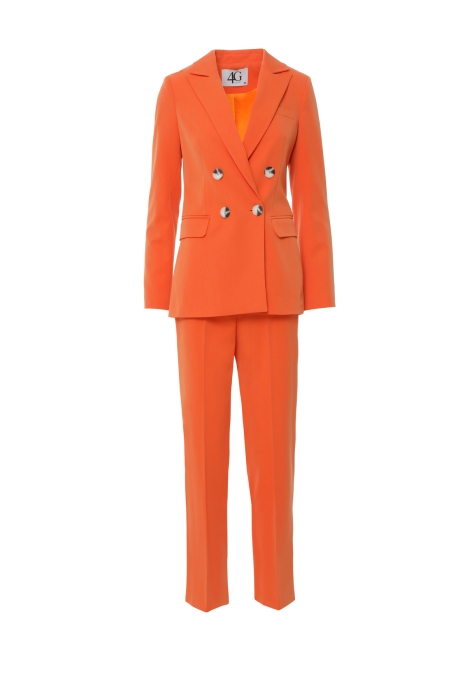 Gizia Buttoned Double Breasted Orange Regular Fit Suit. 1 Gizia Buttoned Double Breasted Orange Regular Fit Suit. 1