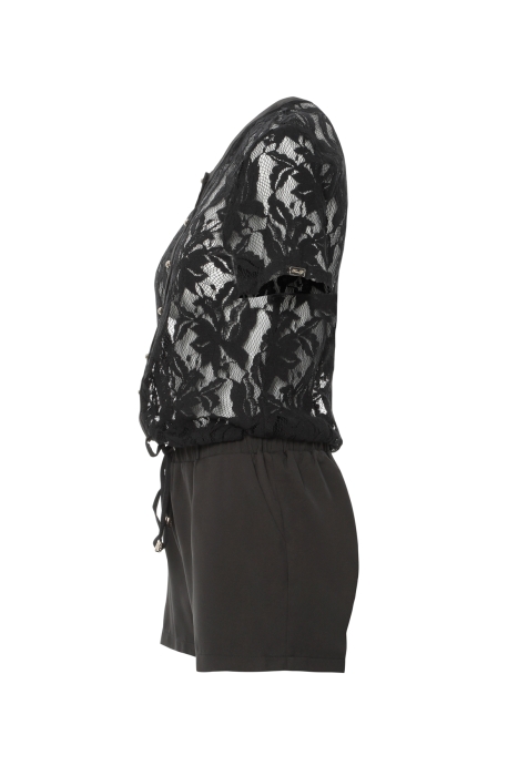 Gizia Mini Black Jumpsuit with Lace. 2