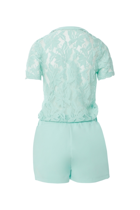 Gizia Mini Mint Jumpsuit with Lace. 3 Gizia Mini Mint Jumpsuit with Lace. 3