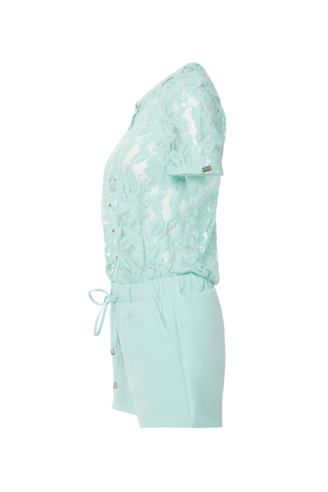Gizia Mini Mint Jumpsuit with Lace. 2