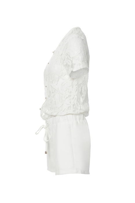 Gizia Mini White Jumpsuit with Lace. 2