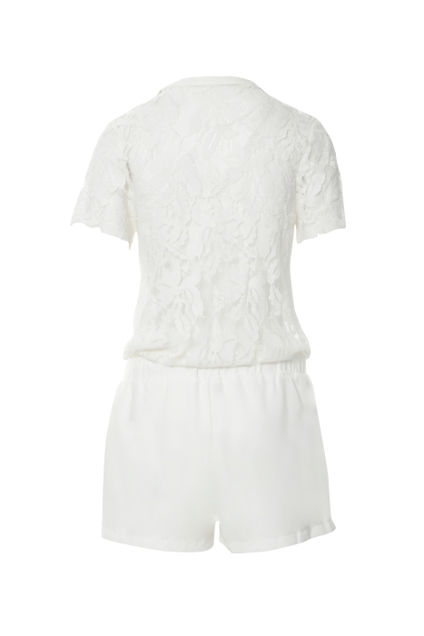 Gizia Mini White Jumpsuit with Lace. 3