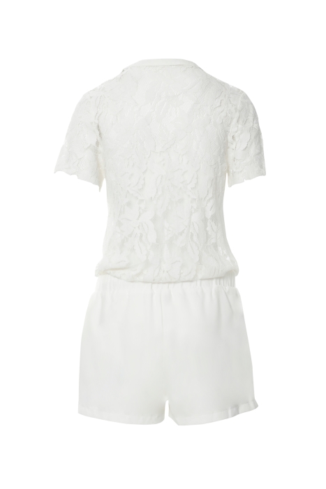Gizia Mini White Jumpsuit with Lace. 3 Gizia Mini White Jumpsuit with Lace. 3