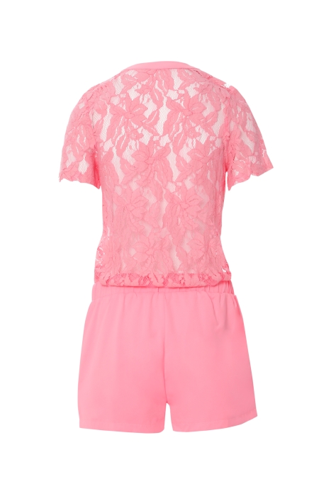 Gizia Mini Pink Jumpsuit with Lace. 3 Gizia Mini Pink Jumpsuit with Lace. 3