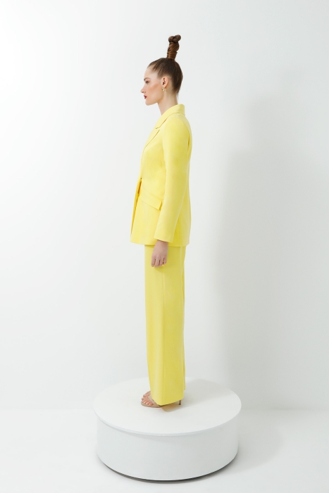 Gizia Double Breasted Button Detailed Yellow Suit. 2 Gizia Double Breasted Button Detailed Yellow Suit. 2