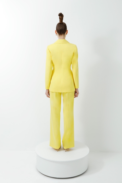Gizia Double Breasted Button Detailed Yellow Suit. 3 Gizia Double Breasted Button Detailed Yellow Suit. 3