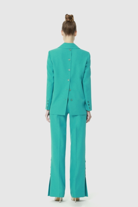 Gizia Comfortable Turquoise Suit With Back Button Detailed. 3