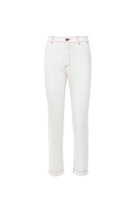 Gizia Jeans with Red Stitching Detail. 5